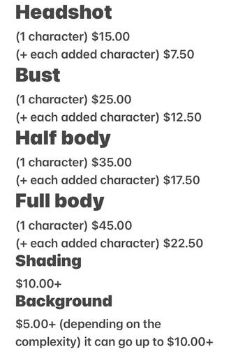 Commission Prices